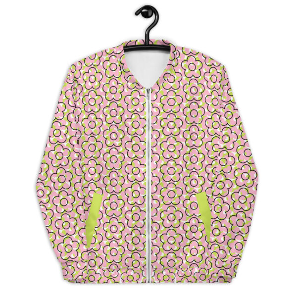 Women's Bomber Jacket-Flower Power - Image 5