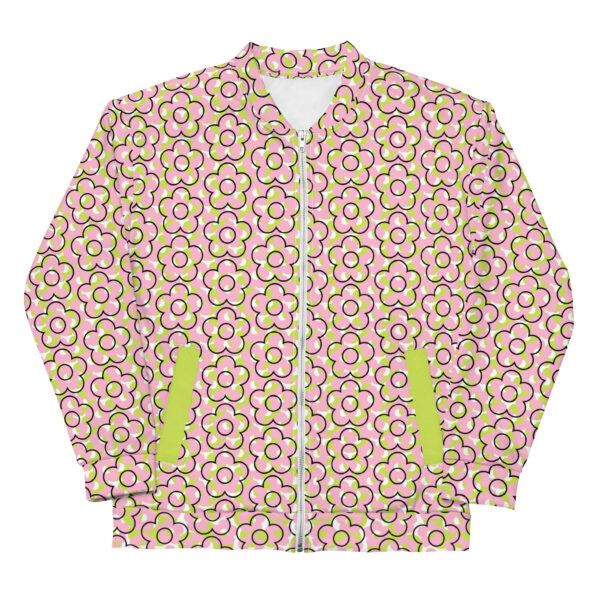 Women's Bomber Jacket-Flower Power - Image 6