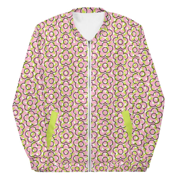 Women's Bomber Jacket-Flower Power - Image 7